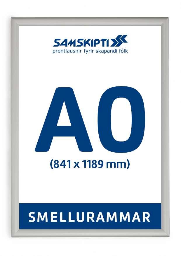 Smellurammi A0 (594 x 841 mm) 25 mm prófíll